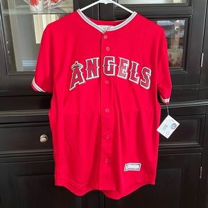 MLB Los Angeles Angels Button Up Jersey. Youth Large (14-16)